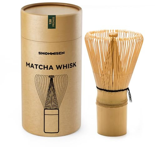 Bamboo Matcha Whisk 80/100/120 Prong, Traditional Japanese Chasen Matcha Stirrer -Authentic Japanese Bamboo Whisk For Matcha Tea (120prongs)