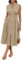 GRACE KARIN Women Dresses Short Cap Sleeve Midi Dress V Neck Dress for Formal Wedding Cocktail Party Apricot L