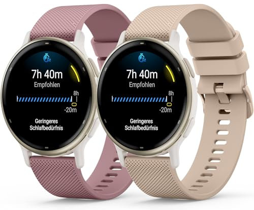 Oumida 2 bracciali Garmin per Garmin Vivoactive 5/3, Venu 2 Plus/Venu Sq 2 Music, Forerunner 55/165 per uomo e donna, 20 mm, in silicone