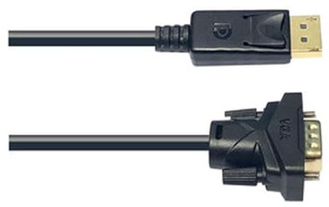 Blendend Adaptador Display Port macho a VGA macho, compatible con resoluciones hasta 1080p, ideal para conectar dispositivos a monitores VGA.