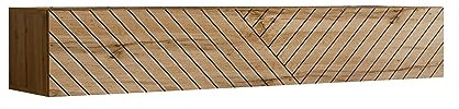 Deconation Meuble TV Murale Switch en Bois - Beige - L 180 X H 30 X P 40 Cm