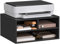 WOLTU Druckerständer, Druckertisch mit 3 Fächern, Druckerschrank 47x22,5x40 cm, Druckerregal, Druckerhalter, Schreibtischcontainer, schwarz, ASK15sz