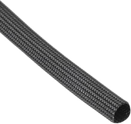 sourcing map Insulation Cable Protector, 9.8Ft-5mm High Temp Fiberglass Sleeve Black