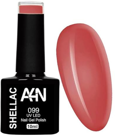 A4N UV Shellac Nudetöne Gelpolish brillante Farben Gellack UV Nagellack sehr gut deckend (Shellac No. 99, 10ml)