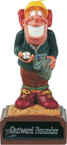 Entdecker-Figur – Outdoor-Aktivitäten, Abenteurer, Wandern, Camping, Erkundungsgruppen, D of E, Kompass, Karte, Rucksack, Schulen, Clubs, freches Geschenk, handbemalt, 10,5 cm, Trophäen-Ornament
