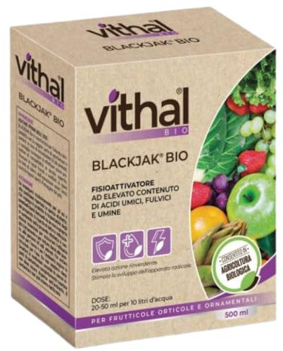 VITHAL Bio Integratore Blackjak 500ml - Fisioattivatore Naturale Per Piante Sane E Terreni Rigenerati, Consentito In Agricoltura Biologica