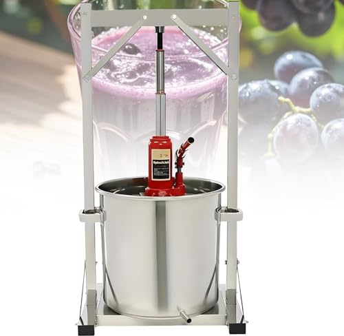 UORDBY Hydraulische Fruchtpresse, manuelle Saftpresse zur Herstellung von Natursäften, geeignet für Äpfel, Trauben, Beeren und Gemüse, zur Herstellung von Apfelwein 22L