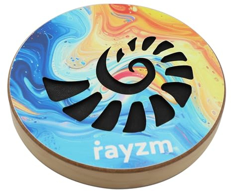 rayzm Stream Drum, 7 Zoll Wasserklang-Trommel aus Birkenholz, handgehaltene Flow Drum für Meditation, Entspannung, Klangheilung, Musiktherapie und Percussion