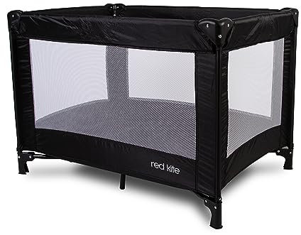 Red Kite Black Sleep Tight Travel Cot, Black