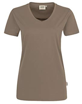 HAKRO Damen Damen V-Shirt Mikralinar® T-Shirt