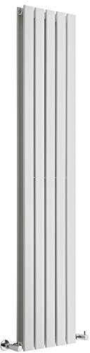Milano Alpha White Vertical Double Flat Panel Radiator - 1600mm x 350mm