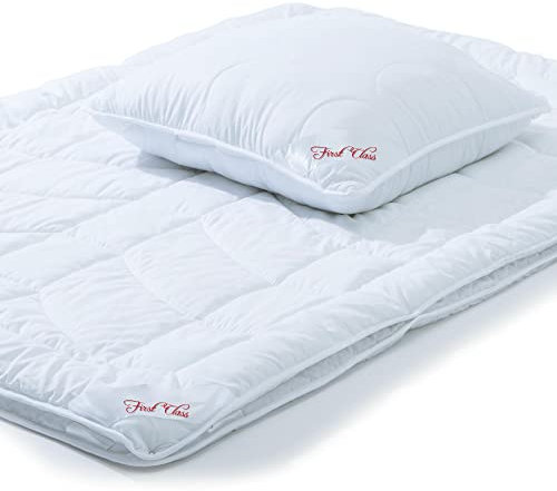 CelinaTex First Class 4 Jahreszeiten Steppdecken 155 x 220 cm Set mit 1x Kopfkissen 80 x 80 cm Winter Sommer Steppdecke