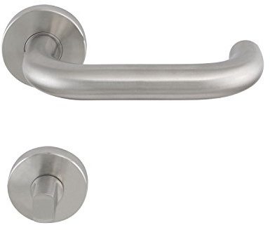 Drückergarnitur TALIN - auf Rosette, WC, 35 - 45, Edelstahl