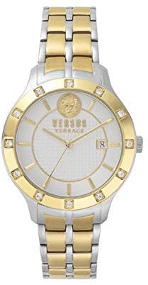 Versus by Versace Damen Analog Quarz Uhr mit Edelstahl Armband VSP460218