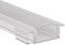 Alumino | LED Aluminiumprofil Weiß | 200 cm | Einbauprofil | Semi Abdeckung | für 12 mm LED-Streifen | 2m | Rhein