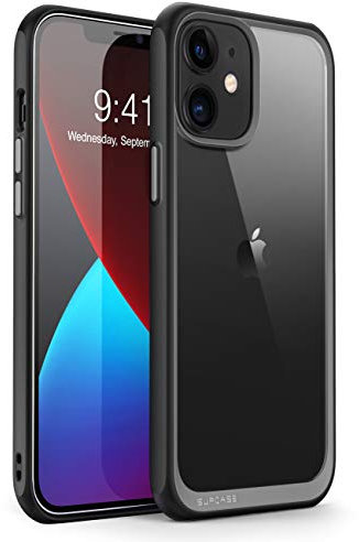 SUPCASE Unicorn Beetle Style Series Case Designed for iPhone 12 Mini (2020 Release) 5.4 Inch, Premium Hybrid Protective Clear Case (Black)