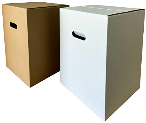 karton-billiger Papphocker Hocker Eventhocker faltbar Sitzmöbel Wellpappe weiß/braun (weiß, 4)