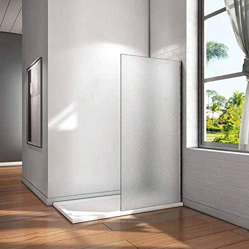 Walk In Parete Per Doccia Vetro Temperato 8mm Anticalcare Satinata-Opaca 120x200 cm Senza Barra Stabilizzatrice