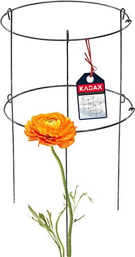 KADAX Gartenstütze aus Stahl pulverbeschichtet, Pflanzehalter, Blumenstütze, Pflanzestütze, Rankhilfe für Pflanzen, Garten, Balkon, Staudenhalter (Höhe: 90 cm)
