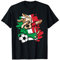 Dabbing Hund Italien Fußball Mannschaft Italienische Flagge T-Shirt