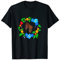 Blumenkranz mit Pferd T-Shirt