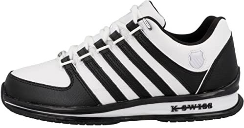 K-Swiss Herren Rinzler Sneaker, White/White/Black, 45 EU