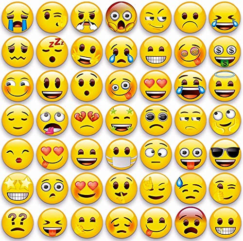 MORCART 54 Stück Kühlschrankmagnete Emoji Magnete lustige Smiley Magnets Dekorative für Küche, Magnettafel, Kühlschrank, Whiteboard, Tafeln, Pinnwand Büro Kinder und Erwachsene Geschenk 3cm