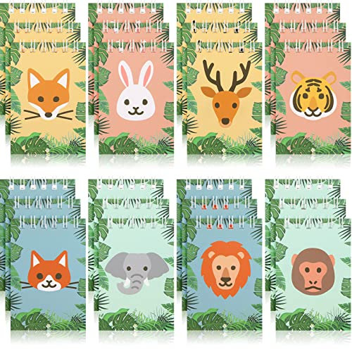 Nezyo 24 Stück Mini Notizbuch für Kinder Kleine Geschenke für Schüler Tier Notizblock Abschiedsgeschenk Schüler Grundschule Kleine Blöcke Mitgebsel für Kinder Schüler Kindergeburtstag