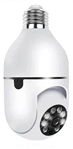 Vetrineinrete® Telecamera IP led lampadina E27 wifi 2.4 Ghz lente 360° videosorveglianza visione notturna controllo remoto app smartphone