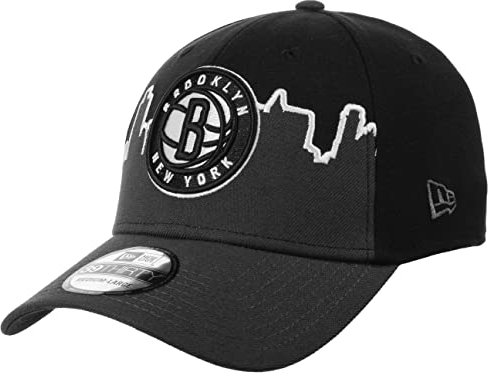 New Era 39Thirty NBA Tip Off Nets Cap Basecap Baseballcap Fullcap Curved Brim Brooklyn (S/M (54-57 cm) - schwarz)