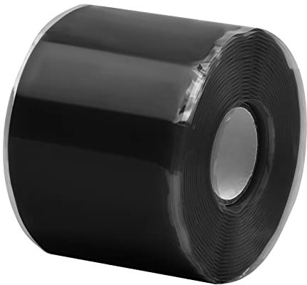 Cinta de Silicona Autofusión 50mm x 3m x 1mm, Cinta de Sellado Autosoldante, Cinta Aislante Impermeable, Cinta de Reparación Caucho de Silicona para Fugas Cables Tuberías (Negro)