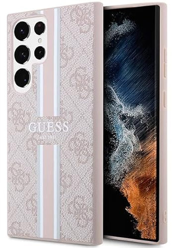 Hülle Guess GUHCS23LP4RPSP Samsung S23 Ultra S918 rosa 4G Printed Stripe