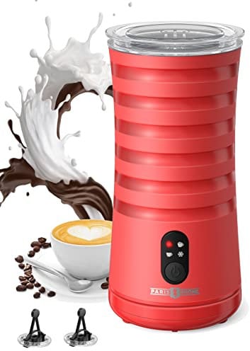 PARIS RHÔNE Milk Frother, 4-in-1 Automatic Coffee Frother, 240ml, 400w, Non-Slip Stylish, Hot & Cold Electric Milk Warmer with Temperature Control, Auto Shut-Off for Coffee, Latte, Cappuccino