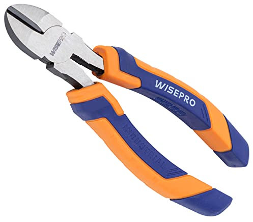 WISEPRO 6-INCH Diagonal Cutting Pliers, Heavy Duty Side Cutter, Precision Wire Cutters with Anti-Slip Handle, for Jewelry Making, Electrical Work, and DIY Projects