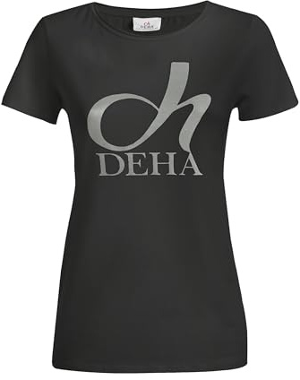 DEHA - T-Shirt Graphic Stretch T-Shirt aus Baumwolle, schwarz (M)