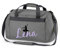minimutz Sporttasche Ballett mit Namen | Personalisieren & Bedrucken | Motiv Ballett-Tänzerin Ballerina | Reisetasche Umhänge-Tasche für Mädchen (grau)