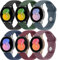 6Pcs 20mm Deportiva Correa para Samsung Galaxy Watch 7/6/5/4/FE 40mm 44mm/Watch 4/6 Classic 47mm 43mm 46mm 42mm/5 Pro 45mm/3 41mm/Active 2,Silicona Suave Correas para Garmin Vivoactive 3/5/Venu SQ 2