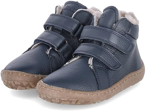 Froddo Winterschuhe/Barfußschuhe, Leder + Lammwoll Futter, Doppelklett in MARINE G3110227 (eu_footwear_size_system, toddler, numeric, medium, numeric_21)