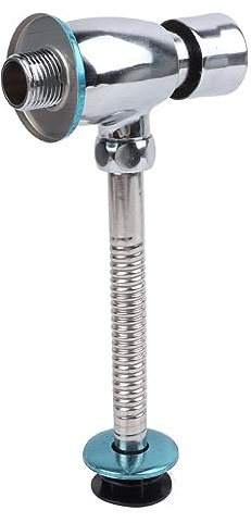 Syrisora Urinal Flush Valve Push Button Rust Proof Brass Manual Toilet Flush Valve for Bathroom Public Place