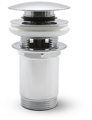 DOJA Barcelona | Valvula Click Clack | Pack 1 | 1 1/4 | Diámetro 66mm | Tapon Lavabo Click Clack | Valvula Desague Lavabo Click Clack | Recambio Tapon Valvula de Desague Ducha Click Clack