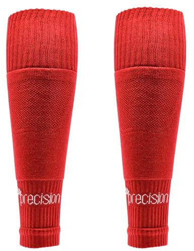 Precision Training Men's Precision Plain Pro Footless Sleeve Socks Football, Red, 7-12
