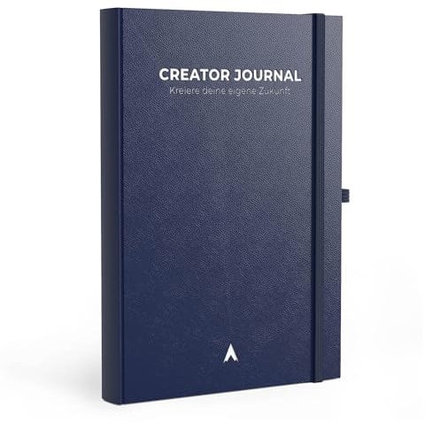 CREATOR JOURNAL Erfolgsjournal [ORIGINAL] - Journal Buch für Fokus, Struktur & Motivation (inkl. Videokurs) - Tagebuch für Erwachsene, Planer, Tagesplaner (Blau)