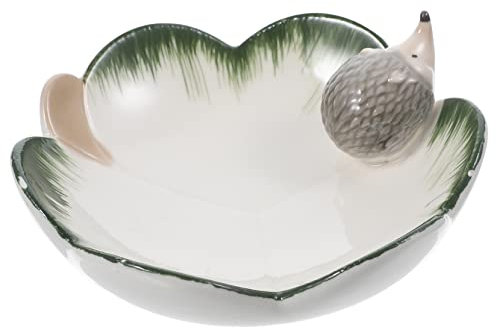 ABOOFAN Ceramic Hedgehog Plate Serving Platter Snack Tray Display Tray Jewelry Box
