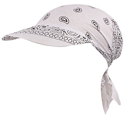 Generic Bandana pour femme - Casquette de chimio - Visière - Protection solaire, 1 - blanc., taille unique