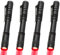 MVIOCS 4 Pack Red Light Flashlights, Red Led Flashlight Torch for Outdoor Camping