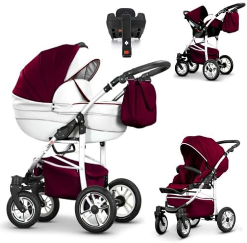 Kinderwagen-Set Craft Eco 5 in 1 inkl. Sportsitz, Autositz, Iso Base und Zubehör - 17 Teile - in 16 Farben