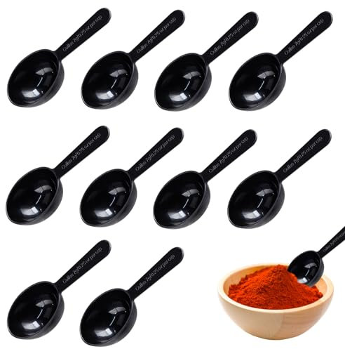 HANIUTTY 10 PCS Cuillères à Café Réutilisables en Plastique Cuillères Doseuses Multifonctionnelles cuillère à Café, Pour Café Thé Lait Farine Pour La Maison Le Restaurant La Boutique