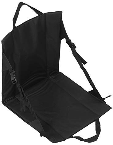 SUNGOOYUE Schwarzer, Leichter Strandkorb mit Faltbarem Kissen, Tragbare Stadion-Campingausrüstung