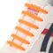 CCSOFTIME Gummi Schnürsenkel Ohne Binden für Kinder Erwachsene,Elastische Silikon Schuhbänder für Sneaker,Sportschuhe,Laufschuhe und Freizeitschuhe,Orange