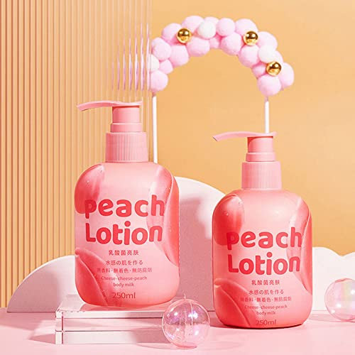Moisturizing Body Milk Cheese Peach Moisturizing Lactic Moisturizing Body Lotion Seidige, feuchtigkeitsspendende Körpermilch mit großer Kapazität Zahnöl Kokos (A, One Size)